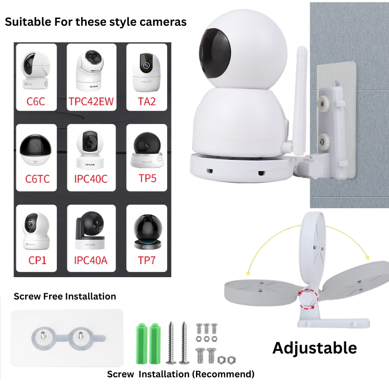 Universal Indoor Mini WIFI CCTV Dome Camera Wall Mount Bracket Holder - Polar Tech Australia