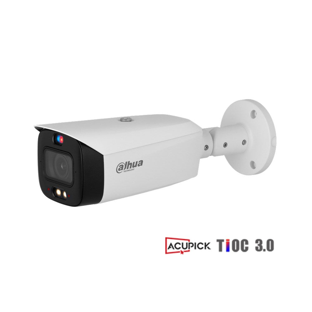 [DH-IPC-HFW3849T1-AS-PV-ANZ-S2] Dahua WizSense Series 8MP TiOC 3.0 Active Deterrence Bullet Network Camera with 2.8mm Fixed Lens and AcuPick Technology IP67