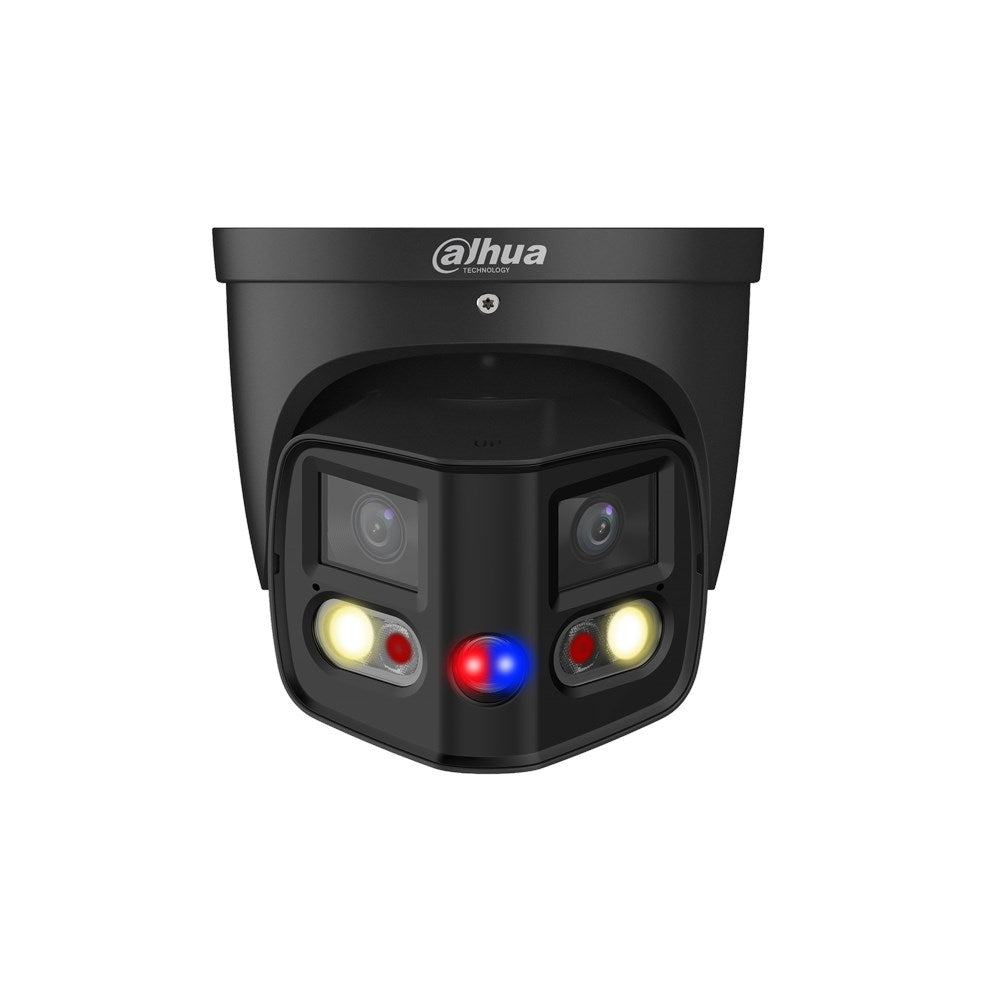 [DH-IPC-PDW3849-A180-AS-PV-ANZ-BLK] Dahua WizSense TiOC Duo Series 2x4MP Black Dual-Lens Eyeball Network Camera with 2.8mm Fixed Lens IP67