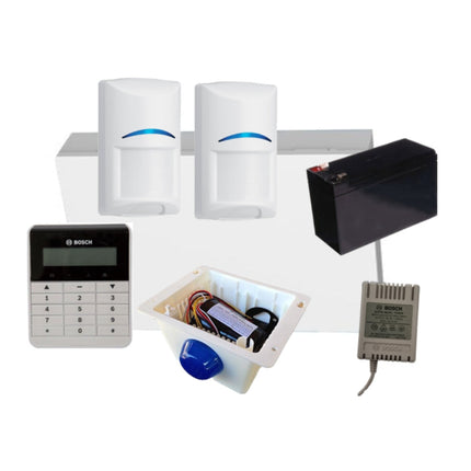 Bosch Alarm System Solution 2000 With 2 Pet Friendly Pir + Text Codepad + Box Siren