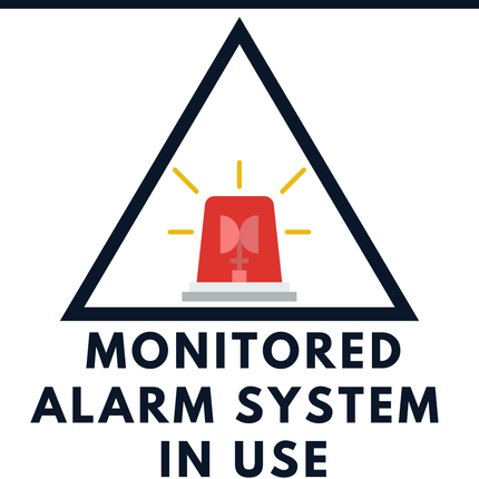 [20cm x 30cm] Security Alarm 24/7 Monitor Warning Waterproof PVC Sign Wall Window Office Door Sticker - Polar Tech Australia