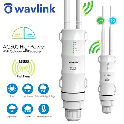 WAVLINK AC600 Dual Band Outdoor Wi-Fi Range Extender Antenna Access Point - Polar Tech Australia