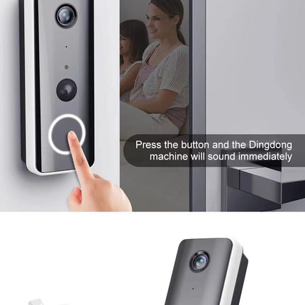 [Tuya Smart Home][With Chime] Tuya 2K Ultra HD Smart Doorbell Camera Wireless Wifi Doorbell Two Way Audio Intercom App Control - Polar Tech Australia
