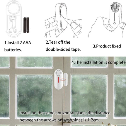 [TUYA Smart Home][Built-in Siren] Battery Powdered Door & Window Sensor Alarm Burglary Detector Home Security - Polar Tech Australia