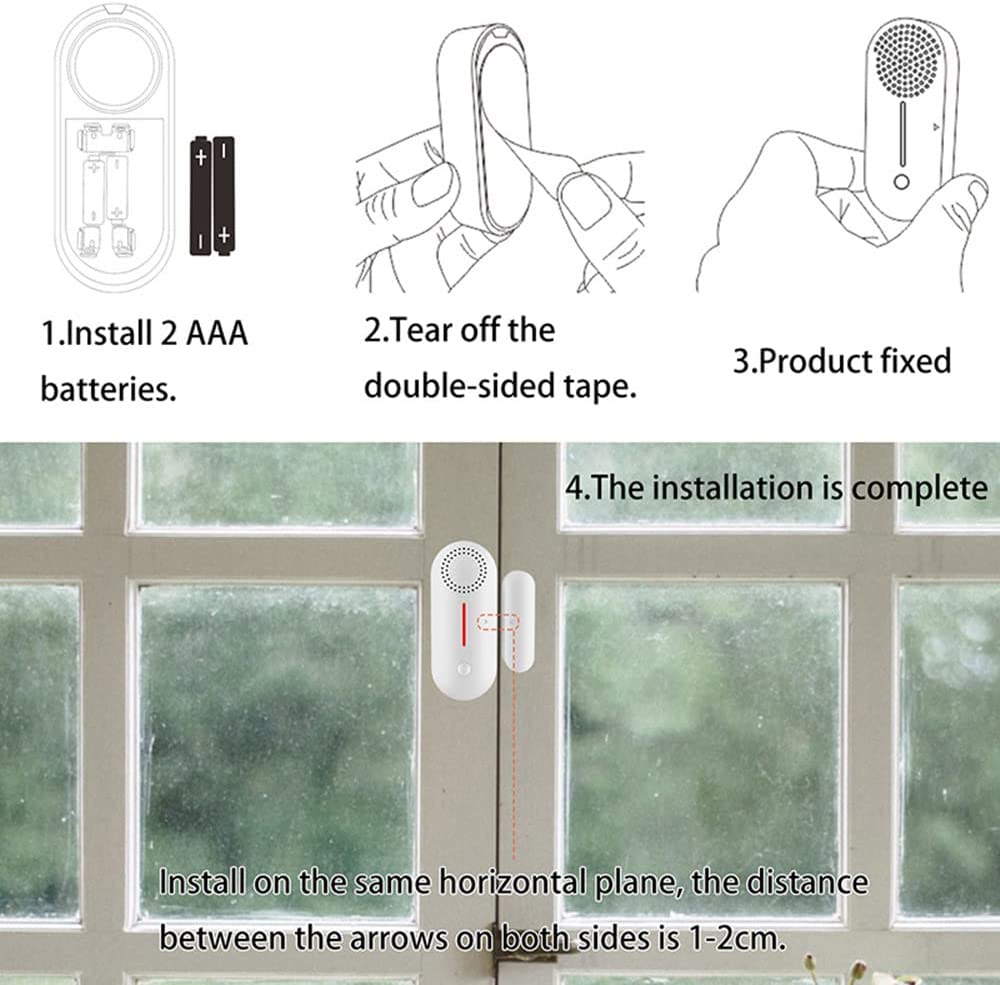 [TUYA Smart Home][Built-in Siren] Battery Powdered Door & Window Sensor Alarm Burglary Detector Home Security - Polar Tech Australia