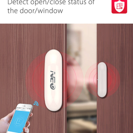 [TUYA Smart Home] NEO Wireless  Door & Window Open/Closed Detector Magnetic Switch Sensor Smart Home Security Alarm - Polar Tech Australia