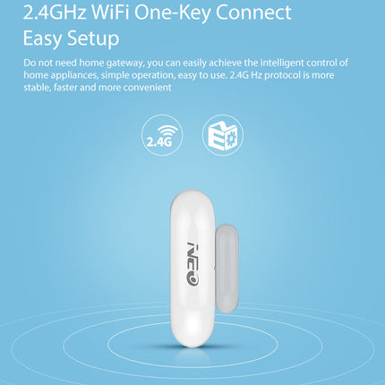 [TUYA Smart Home] NEO Wireless  Door & Window Open/Closed Detector Magnetic Switch Sensor Smart Home Security Alarm - Polar Tech Australia