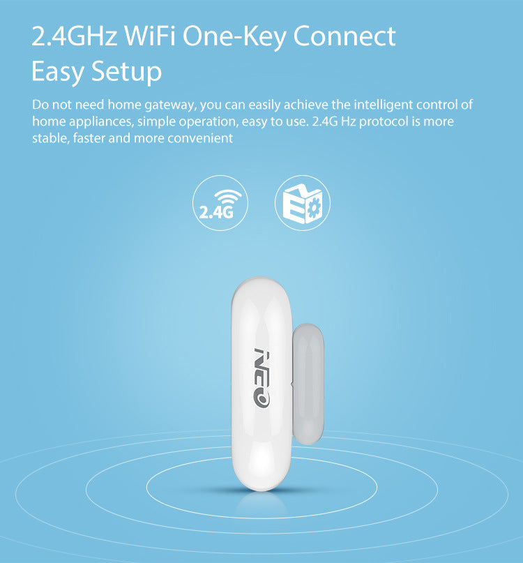 [TUYA Smart Home] NEO Wireless  Door & Window Open/Closed Detector Magnetic Switch Sensor Smart Home Security Alarm - Polar Tech Australia