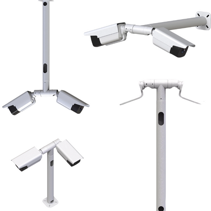 [1 Split 2][Horizontal] Universal Aluminium CCTV Bullet Camera Wall or Ceiling Mount Bracket Holder