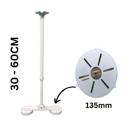 [1 Split 2] Universal Retractable Extension Aluminium CCTV Dome Camera Wall or Ceiling Mount Bracket Holder