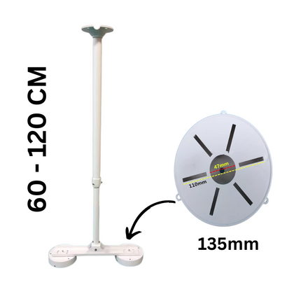 [1 Split 2] Universal Retractable Extension Aluminium CCTV Dome Camera Wall or Ceiling Mount Bracket Holder