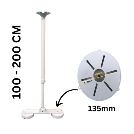 [1 Split 2] Universal Retractable Extension Aluminium CCTV Dome Camera Wall or Ceiling Mount Bracket Holder