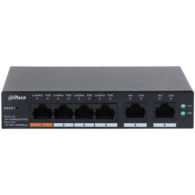 [DH-CS4006-4ET-60] Dahua 6 Port Layer 2 Cloud Managed Network Switch with 4 PoE Ports plus 2 Uplink Ports