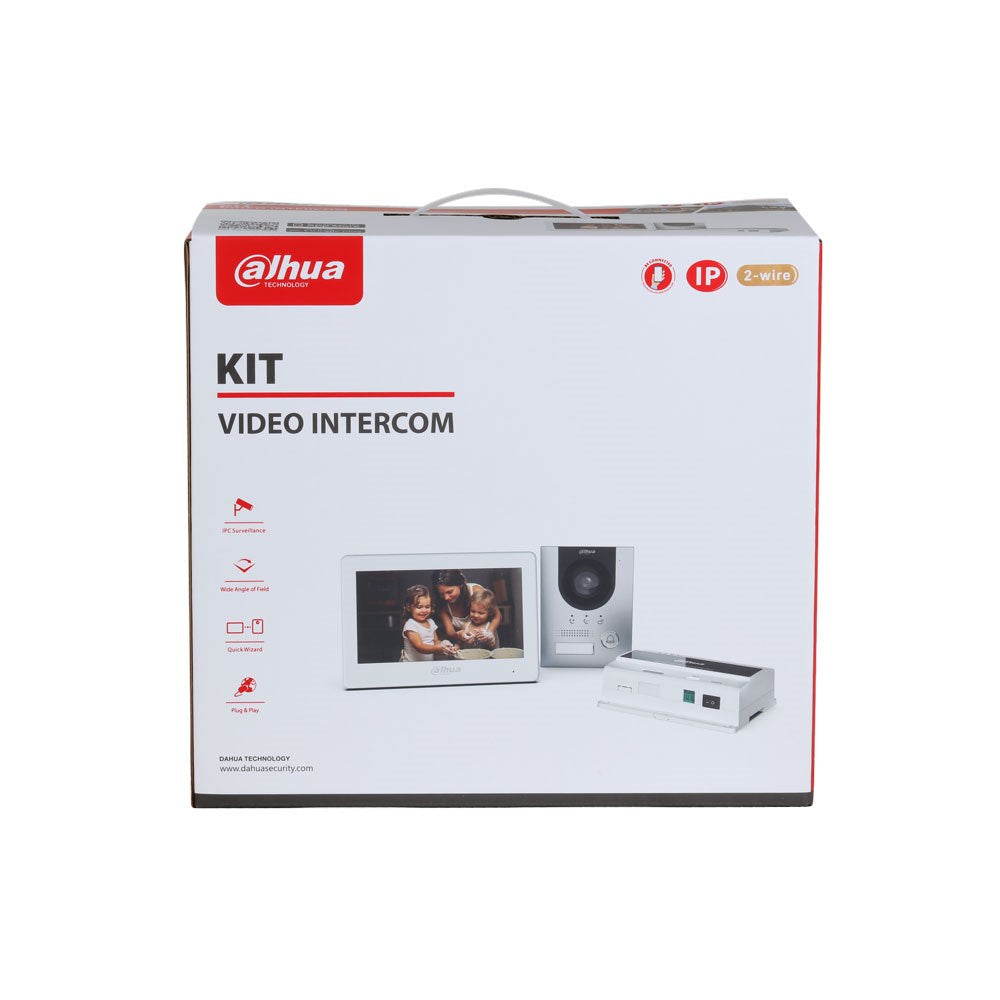 [DHIKTD01L-F] Dahua 2-wire IP Villa Door Station & Indoor Monitor Flush Mount Kit