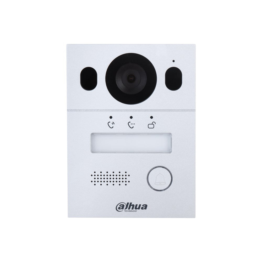 [DHI-VTO2003F] Dahua Hybrid 2-Wire Video 1 Button Silver Residential Intercom Door Station with 2MP Camera IP65 IK07