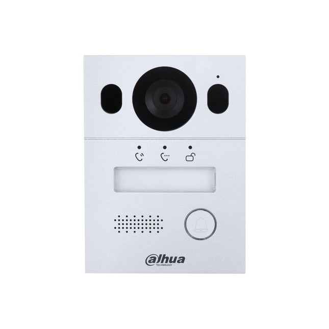 [DHI-VTO2003F] Dahua Hybrid 2-Wire Video 1 Button Silver Residential Intercom Door Station with 2MP Camera IP65 IK07