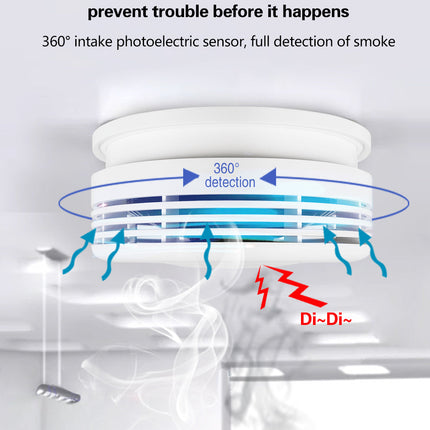[TUYA Smart Home] Battery Powered Wireless WIFI Smoke Detector Smart Home Security - Polar Tech Australia