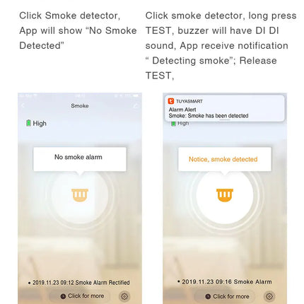 [TUYA Smart Home] Battery Powered Wireless WIFI Smoke Detector Smart Home Security - Polar Tech Australia
