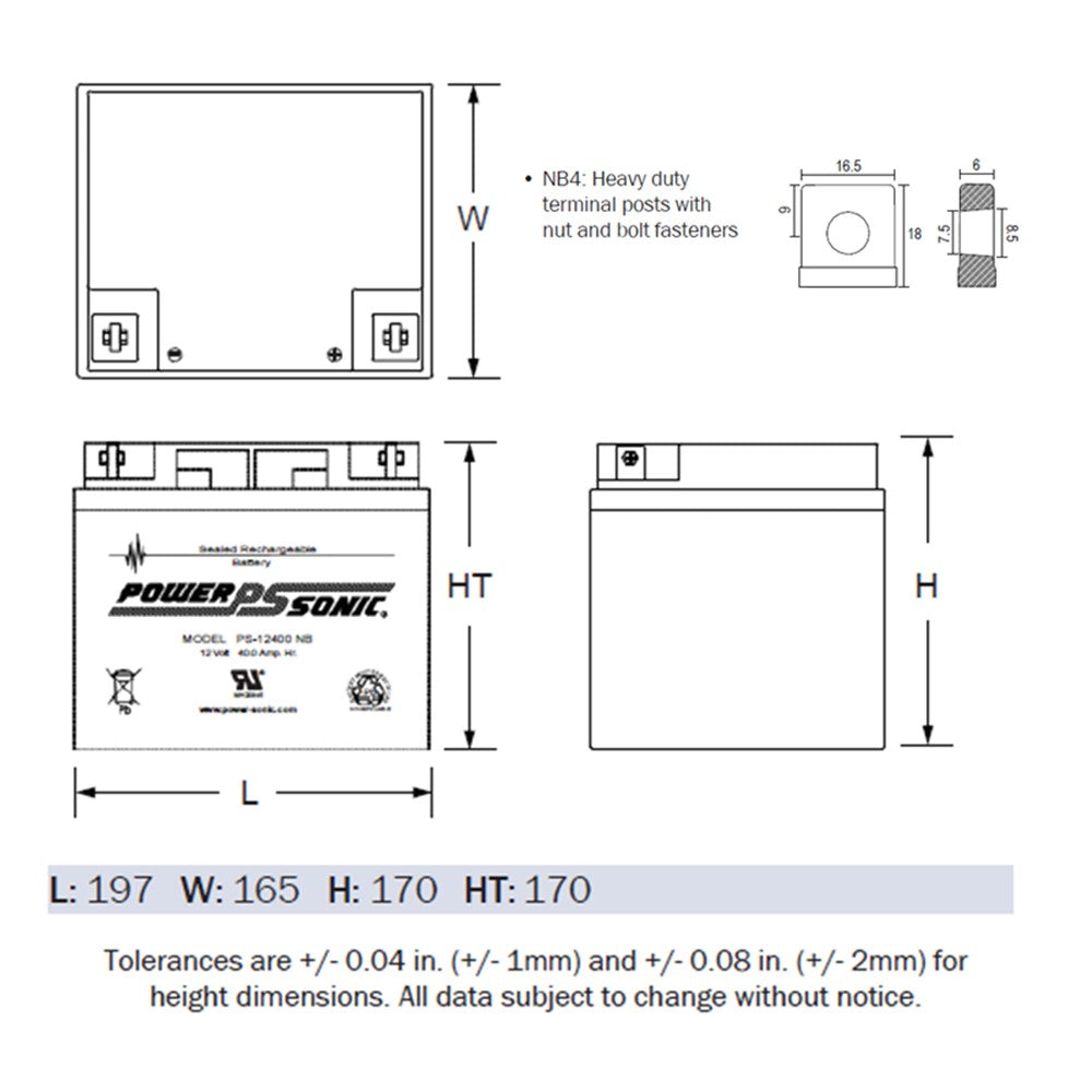 [NEPS12400] 12 Volt 40Ah Sealed Lead Acid Battery