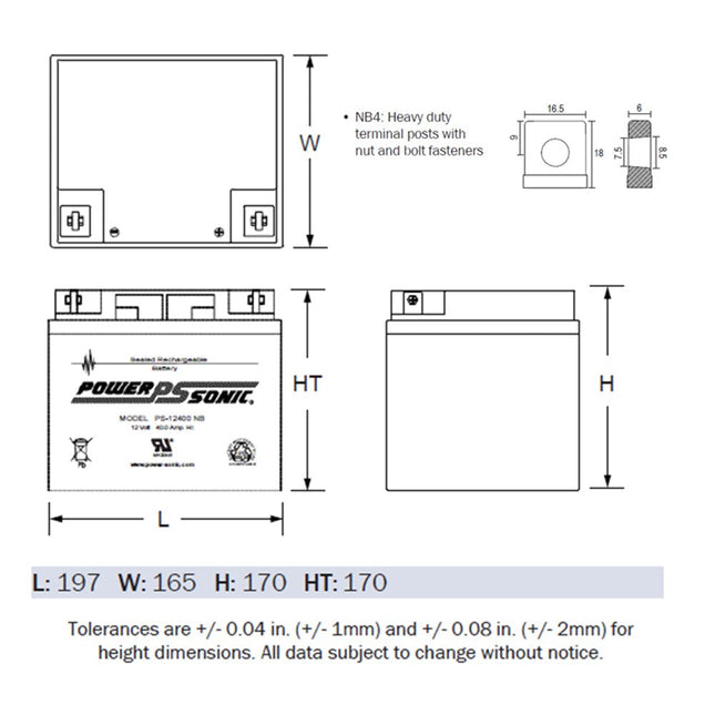[NEPS12400] 12 Volt 40Ah Sealed Lead Acid Battery