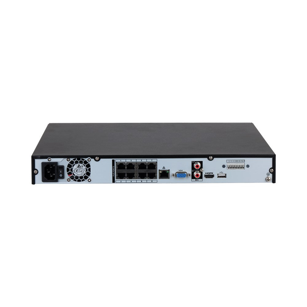 [DHI-NVR4208-8P-AI/ANZ-4T] Dahua WizSense AI Series 8 Channel NVR with 8 PoE Ports 2 HDD Bays installed with 1 x 4TB HDD