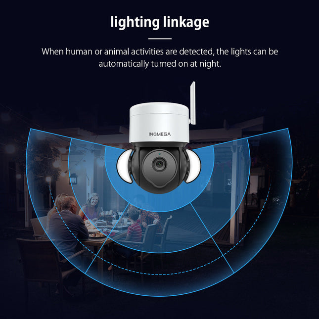 [TUYA Smart Home][WIFI Version][With Flood Light] Tuya 5MP Wireless WIFI Full HD IP65 Outdoor PTZ Security Camera - Polar Tech Australia
