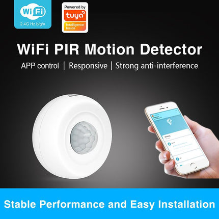 [TUYA Smart Home] Battery & Wired Powdered 360 Degree WIFI Infrared Detector PIR Motion Detect Sensor Smart Home Security - Polar Tech Australia