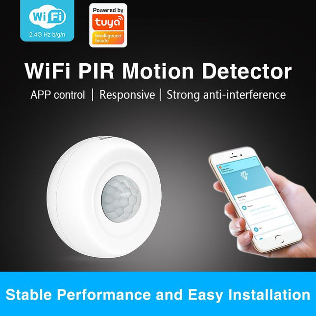 [TUYA Smart Home] Battery & Wired Powdered 360 Degree WIFI Infrared Detector PIR Motion Detect Sensor Smart Home Security - Polar Tech Australia