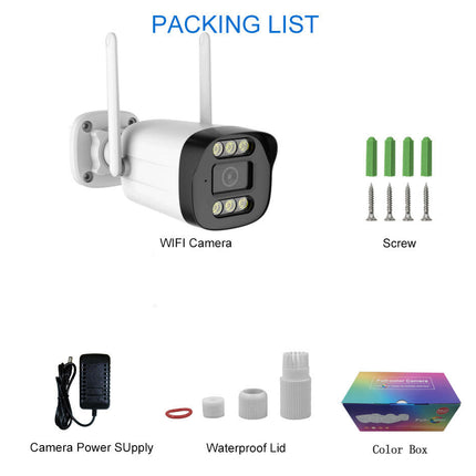 [TUYA Smart Home] 4MP FHD Wireless WIFI Bullet Outdoor Security Full Color Night Vision Camera - Polar Tech Australia