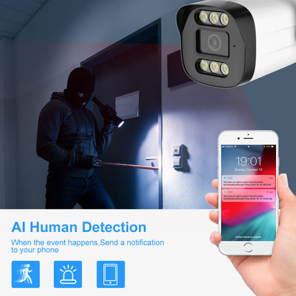 [TUYA Smart Home] 4MP FHD Wireless WIFI Bullet Outdoor Security Full Color Night Vision Camera - Polar Tech Australia