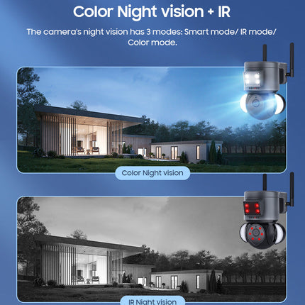 [TUYA Smart Home][WIFI Version][With Flood light] Full HD 4MP Wireless WIFI Full Color Day & night IP65 Outdoor PTZ Security Camera - Polar Tech Australia