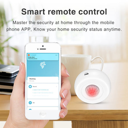 [TUYA Smart Home] Battery & Wired Powdered 360 Degree WIFI Infrared Detector PIR Motion Detect Sensor Smart Home Security - Polar Tech Australia