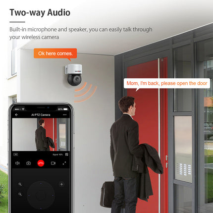 [TUYA Smart Home][WIFI Version] Tuya HD 3MP Wireless WIFI Full Color Day & night IP65 Outdoor PTZ Security Camera - Polar Tech Australia