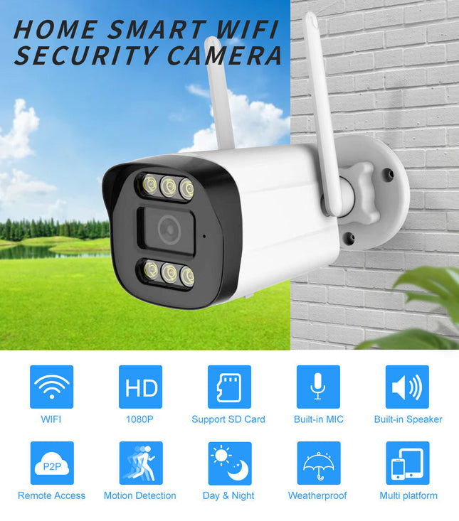 [TUYA Smart Home] 4MP FHD Wireless WIFI Bullet Outdoor Security Full Color Night Vision Camera - Polar Tech Australia