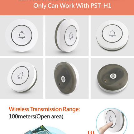 [A07] 433Hz Battery Powered Wireless Door Bell For A01 TUYA Alarm System - Polar Tech Australia