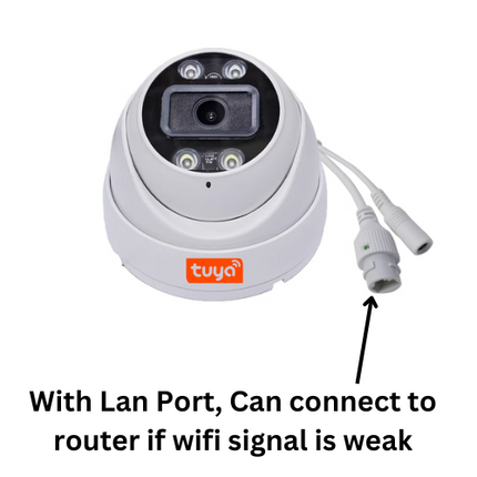 [TUYA Smart Home] 4MP FHD Wireless WIFI Dome Full Color Night Vision Security Camera 2-WayTalk With Light & Siren - Polar Tech Australia