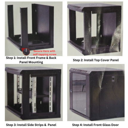 4U 6U 9U 12U Heavy Duty Network Server CCTV PoE Switch Wall Mount Cabinet Rack Lockable Enclosure - Polar Tech Australia