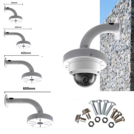 [Fixed Length] Universal Aluminium CCTV Dome Camera Wall Mount Bracket Holder - Polar Tech Australia