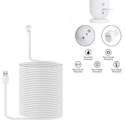 Extra Long Weatherproof Outdoor Charging Cable for Google Nest Outdoor Camera - Polar Tech Australia