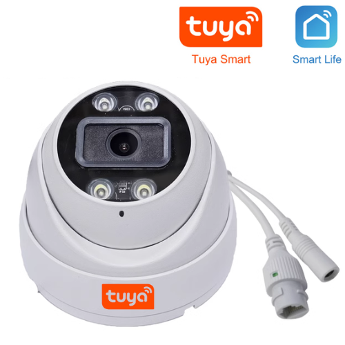 [TUYA Smart Home] 4MP FHD Wireless WIFI Dome Full Color Night Vision Security Camera 2-WayTalk With Light & Siren - Polar Tech Australia