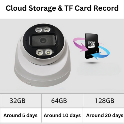 [TUYA Smart Home] 4MP FHD Wireless WIFI Dome Full Color Night Vision Security Camera 2-WayTalk With Light & Siren - Polar Tech Australia