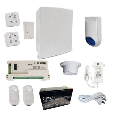[RKLSP11H] RISCO LightSYS + Hybrid Alarm Kit with 2x Wireless iWave Pet Friendly PIR Detectors, 2x Panda Remotes and Accessory Kit
