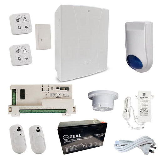 [RKLSP12H] RISCO LightSYS+ Hybrid Alarm Kit with 2x Wireless eyeWave Pet Friendly Camera PIRs 2x Panda Remotes and Accessory Kit