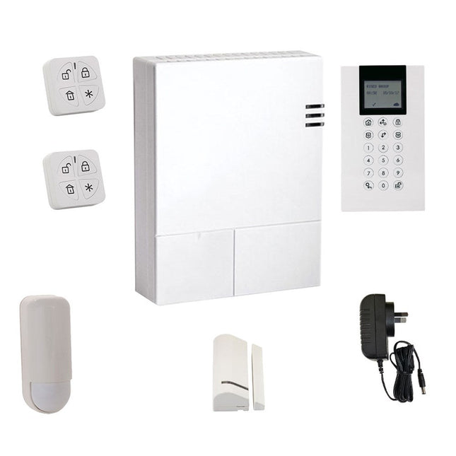 [RKWCP07A] RISCO WiComm Pro Alarm Kit with Wireless Panda Keypad, Piccolo Pet Friendly PIR Detector Reed Switch and 2x Panda KeyFobs
