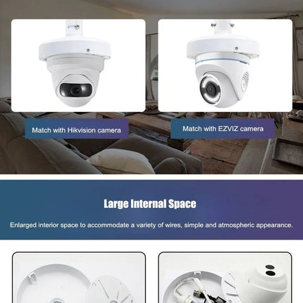 Universal Retractable Extension Aluminium CCTV Dome Camera Wall or Ceiling Mount Bracket Holder - Polar Tech Australia
