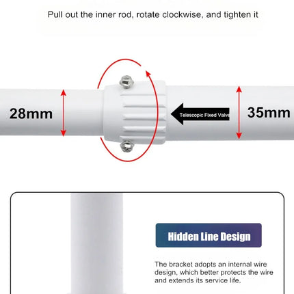 [1 Split 2] Universal Retractable Extension Aluminium CCTV Dome Camera Wall or Ceiling Mount Bracket Holder