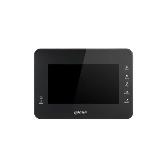 [DHI-VTH1560B] Dahua IP Indoor 7 inch Residential / Apartment Intercom Touch Screen Monitor Black Requires VTNS1060AA or 12VDC Connection