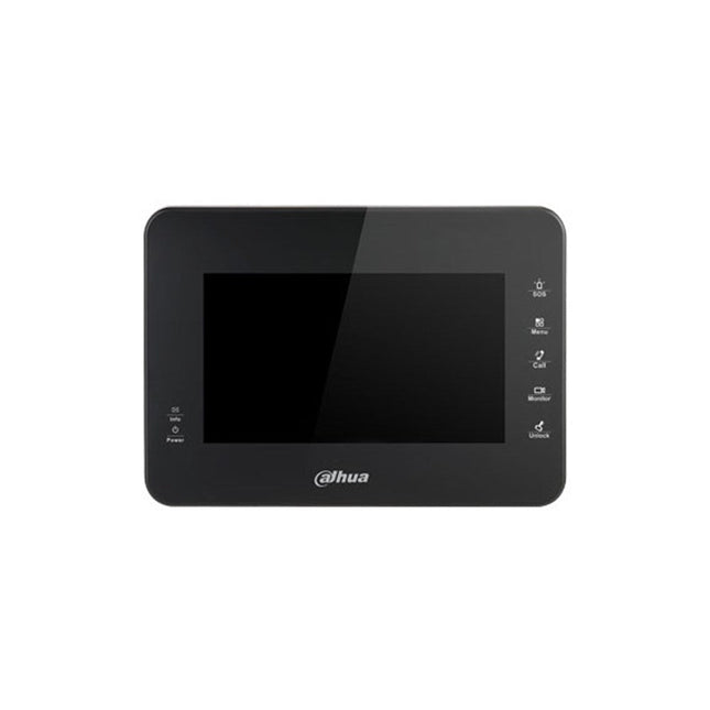 [DHI-VTH1560B] Dahua IP Indoor 7 inch Residential / Apartment Intercom Touch Screen Monitor Black Requires VTNS1060AA or 12VDC Connection