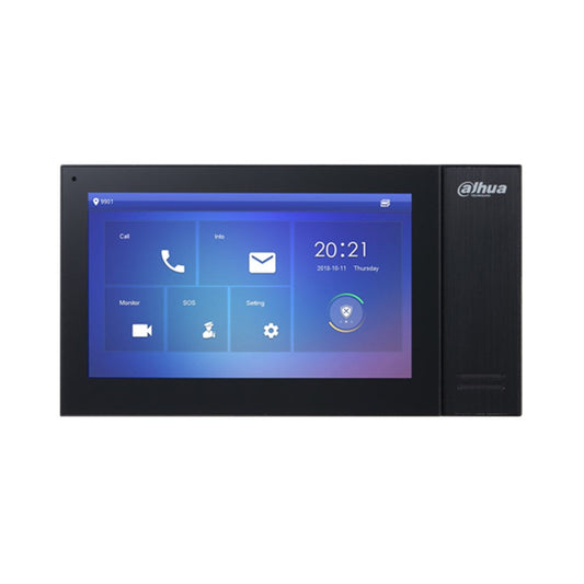 [DHI-VTH2421FB-P] Dahua IP Indoor 7inch Residential / Apartment Intercom Touch Screen Monitor Black