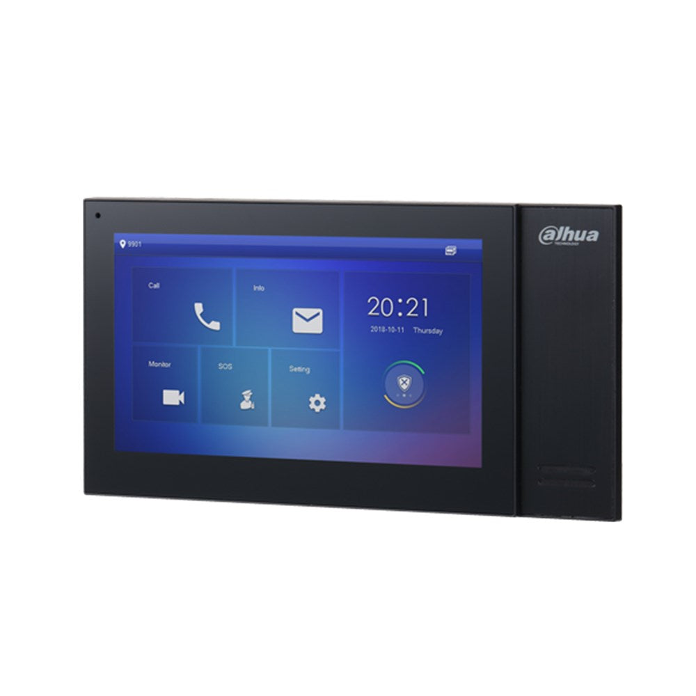 [DHI-VTH2421FB-P] Dahua IP Indoor 7inch Residential / Apartment Intercom Touch Screen Monitor Black